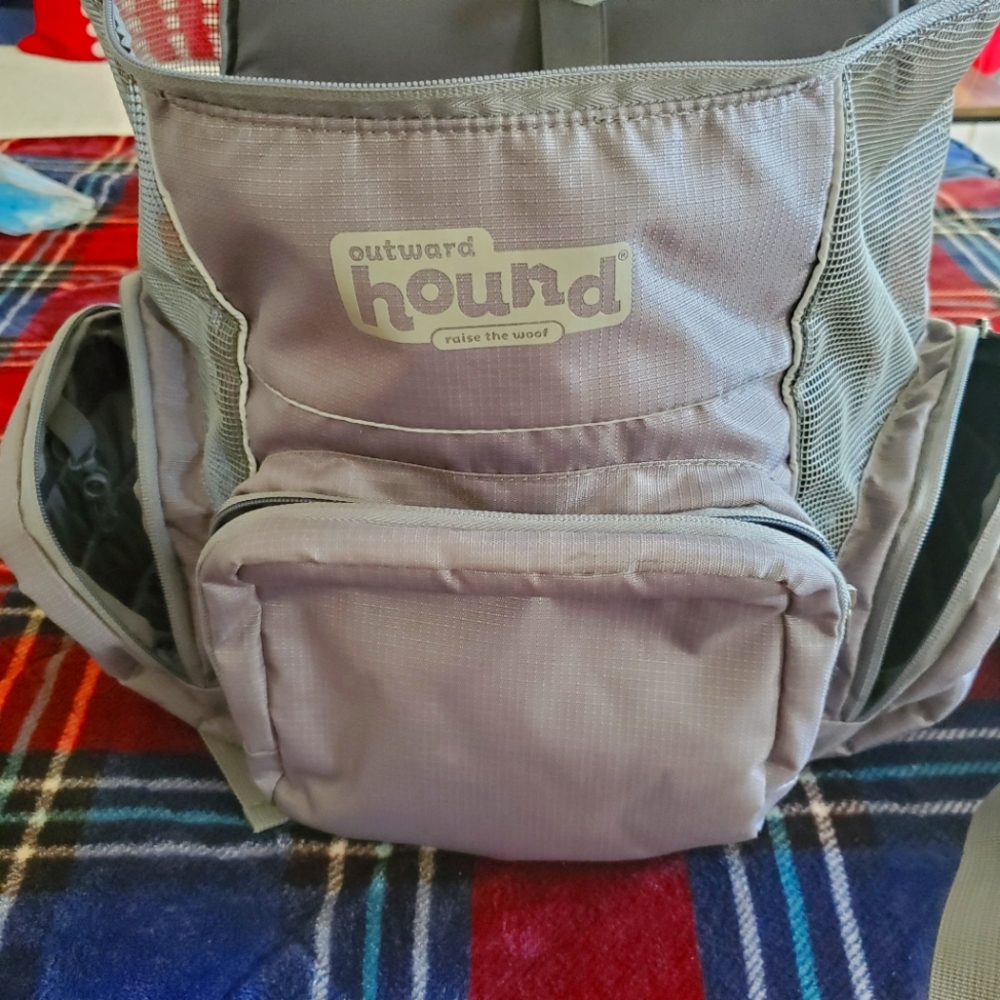 Outward Hound gray small pet back pack